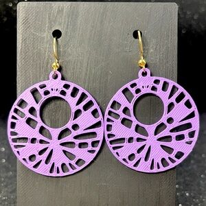 The Frame Curve Purple Earrings